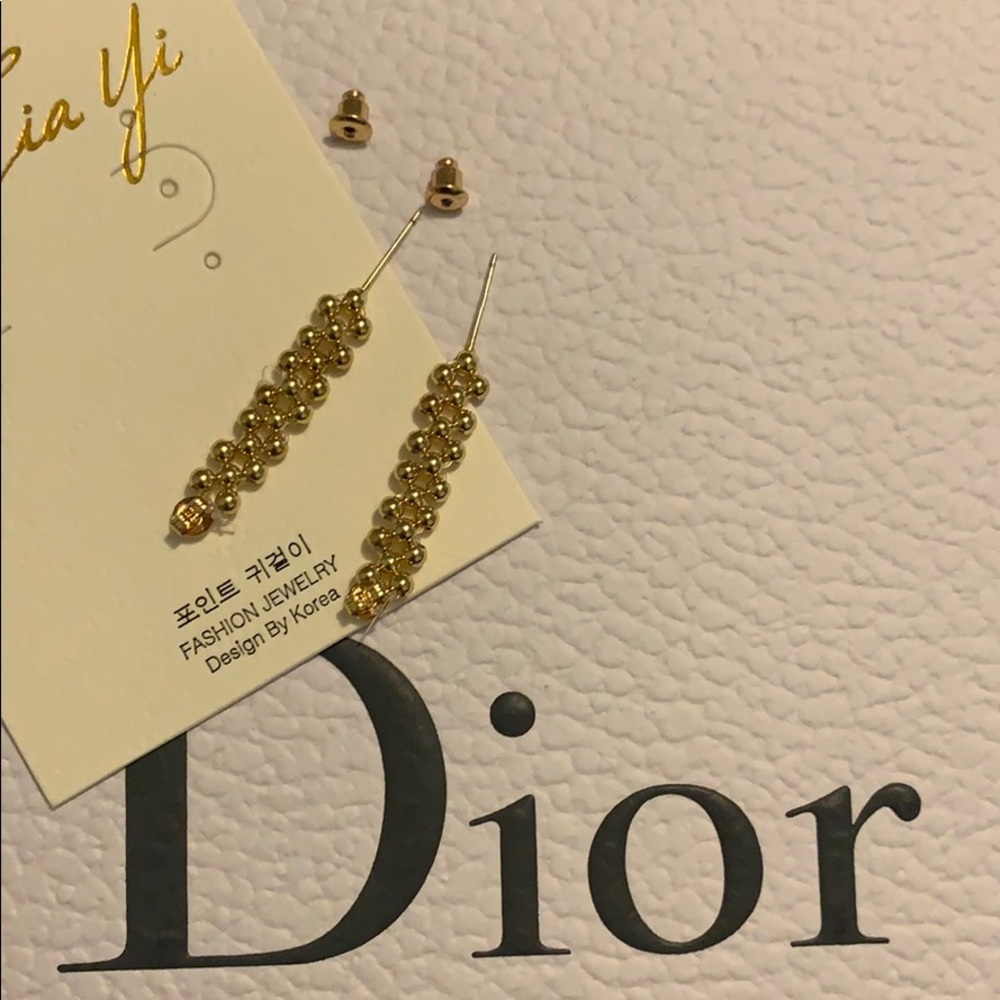 Gold handmade pearls earring